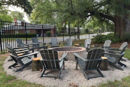 Gather around The Oaks fire pit to share stories, rehash memories and enjoy quality time together.